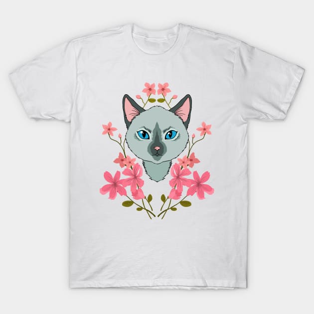 Cat-tee #1 (Sakura) T-Shirt by antom